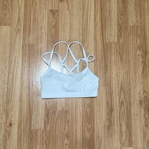 White Strappy Sports Bra